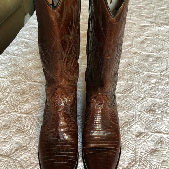 Dan Post Cowboy Boots, Lizard, Size 7M - Picture 1 of 8